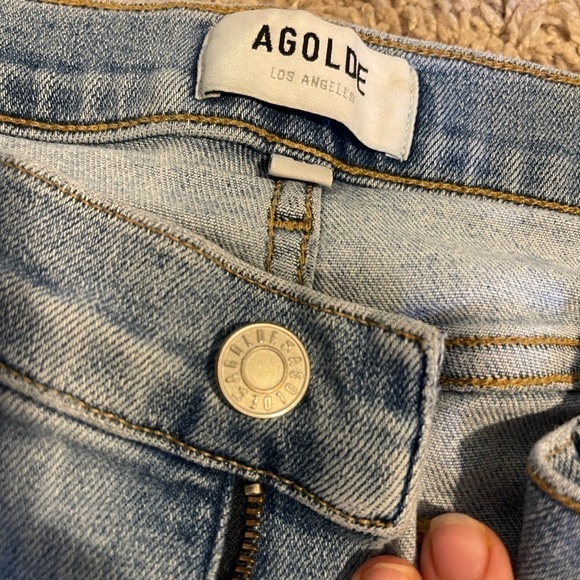 Agolde Blue Step Jeans size 28 Frayed Distressed - Picture 6 of 8